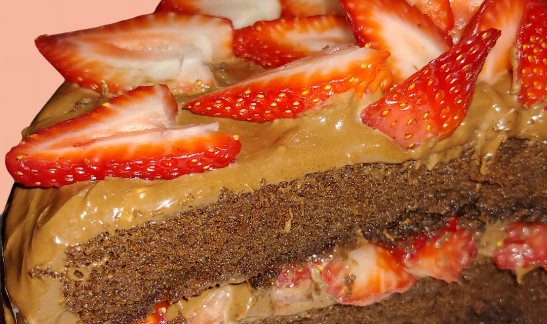 Easy Gluten-Free Strawberry-Covered Chocolate Cake